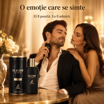 Parfum Arăbesc Bărbat Glacier Le Noir Maison Alhambra 100 ml, Apă de Parfum, Inspirat de Le Male Le Parfum Jean Paul Gaultier, Aromă Orientală Intensă cu Cardamom, Lavandă, Stânjenel, Iris, Vanilie, Note Lemnoase, Note Orientale și Accente Pudrate - Img 5