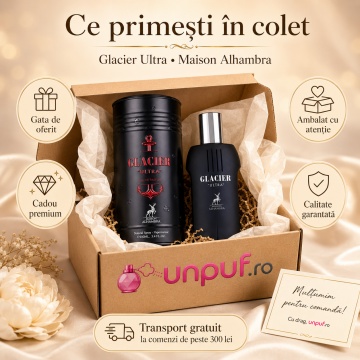 Parfum Arăbesc Bărbat Glacier Ultra Maison Alhambra 100 ml, Apă de Parfum, Inspirat de Ultra Male Jean Paul Gaultier, Aromă Oriental Fougere Dulce Condimentată cu Bergamotă, Lămâie, Lavandă, Mentă, Pară, Scorțișoară, Salvie, Chimion, Vanilie, Ambră, Cedru - Img 4