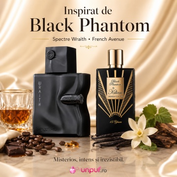 Parfum Arăbesc Bărbat Spectre Wraith French Avenue 80 ml, Apă de Parfum, Inspirat de Black Phantom By Kilian, Aromă Cald Condimentată și Lemnoasă cu Cafea, Rom, Vanilie, Paciuli, Citrice, Condimente, Ambră, Mosc și Lemn de Cedru - Img 8