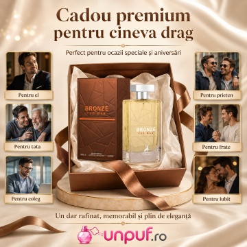 Parfum Arăbesc Bronze For Men Maison Alhambra 100 ml, Apă de Parfum Bărbați, Inspirat Orange For Men Hugo Boss, Aromă Lemnos Condimentată cu Măr Roșu, Coriandru, Piper, Tămâie, Note Lemnoase și Vanilie - Img 7