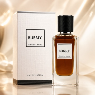 Parfum Arăbesc Bubbly Fragrance World 100 ml, Apă de Parfum Unisex, Damă și Bărbat, Aromă Fructat Spumant Florală cu Citrice, Pară, Șampanie, Fructe Roșii, Bujor, Iasomie, Ambră Fină, Mosc Alb și Vanilie