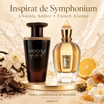 Parfum Arăbesc Chocola Addict Eau de Parfum 100 ml, Apă de Parfum Unisex, Damă și Bărbat, French Avenue, Inspirat Symphonium, Aromă Gourmandă de Ciocolată și Vanilie cu Cacao, Bergamotă, Ciocolată cu Lapte, Frișcă, Boabe de Tonka, Pralină, Caramel, Mosc ș - Img 8