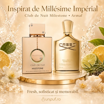 Parfum Arăbesc Club De Nuit Milestone Armaf 105 ml, Apă de Parfum Unisex Damă și Bărbat, Aromă Floral Lemnos Mosc, Marină, Elegantă și Luminoasă, Inspirată de Millesime Imperial Creed - Img 8