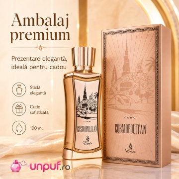 Parfum Arăbesc Cosmopolitan Dubai Emir 100 ml, Apă de Parfum Bărbat, Aromă Floral Fructat Urbană, Lemnoasă, Ambrată și Cald Condimentată, Inspirată de Falkar Bvlgari - Img 4