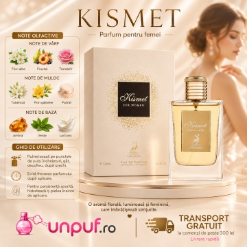 Parfum Arăbesc Damă Kismet For Women Maison Alhambra 100 ml, Apă de Parfum, Inspirat de Good Girl Gone Bad By Kilian, Aromă Floral Fructată cu Osmanthus, Iasomie, Trandafir, Tuberoză, Narcisă, Ambră, Cedru, Flori Albe și Accente Pudrate - Img 9