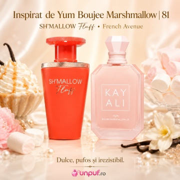 Parfum Arăbesc Damă Shmallow Fluff French Avenue 100 ml, Apă de Parfum, Inspirat de Yum Bujee Marshmallow Kayali, Aromă Gourmand Dulce cu Citrice, Fructe Dulci, Marshmallow, Flori Albe, Vanilie, Mosc și Acord Cremos - Img 8