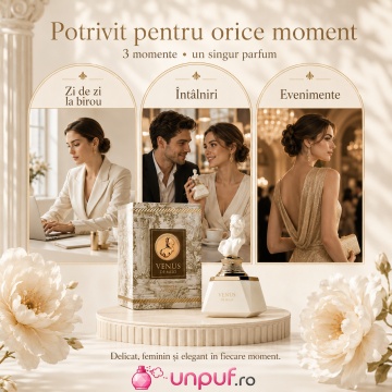 Parfum Arăbesc Damă Venus De Milo French Avenue 100 ml, Apă de Parfum, Inspirat de Stellar Times Louis Vuitton, Aromă Florală Luminoasă și Catifelată cu Flori Albe, Citrice, Vanilie, Caramel, Mosc, Note Pudrate, Ambră, Lemn de Cedru și Note Calde - Img 6