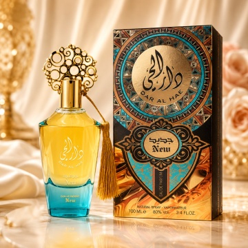 Parfum Arăbesc Dar Al Hae New Ard Al Zaafaran 100 ml, Apă de Parfum Damă, Aromă Ambrat Lemnoasă Inspirată de Black Perfecto