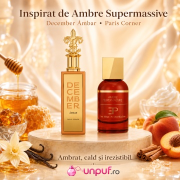 Parfum Arăbesc December Ambar 100 ml Paris Corner, Apă de Parfum Unisex Damă și Bărbat, Aromă Oriental Ambrată, Caldă, Balsamică, Vanilată și Rafinată, Inspirată de Ambre Supermassive - Img 8