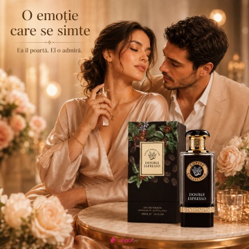 Parfum Arăbesc Double Espresso Fragrance World 100 ml, Apă de Parfum Unisex, Damă și Bărbat, Aromă Gurmandă de Cafea cu Espresso, Boabe de Cafea, Lapte, Cacao, Caramel, Tonka, Mosc și Vanilie - Img 3