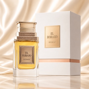 Parfum Arăbesc El Dorado Extract de Parfum 100 ml, Extrait de Parfum Bărbați, French Avenue, Inspirat Ganymede, Aromă Lemnos Ambrată Opulentă cu Bergamotă, Condimente Aurii, Șofran, Rășini, Lemn de Santal, Trandafir, Oud, Ambră, Piele și Vanilie