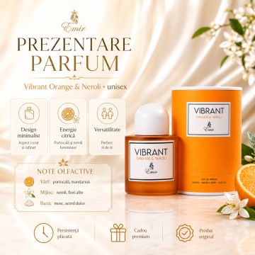 Parfum Arăbesc Emir Vibrant Orange And Neroli 100 ml, Apă de Parfum Unisex, Damă și Bărbat, Aromă Citric Florală, Inspirat Sundazed - Img 3