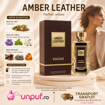 Parfum Arăbesc Escent Amber Leather Escent 100 ml, Unisex, Damă, Bărbat, edp - Img 8