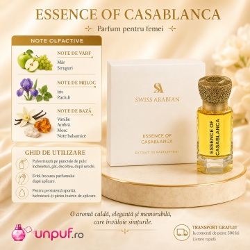 Parfum Arăbesc Essence of Casablanca 12 ml ulei, Swiss Arabian, Esență ulei parfum , Unisex, Damă, Bărbat - Img 8