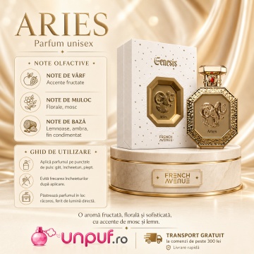 Parfum Arăbesc Genesis Aries French Avenue 90 ml, Apă de Parfum Unisex, Damă și Bărbat, Inspirat Cavatina, Aromă Aromatic Orientală Fructat Florală cu Citrice, Condimente, Note Proaspete, Accente Fructate, Flori Albe, Lavandă, Note Calde, Lemn de Cedru, A - Img 9