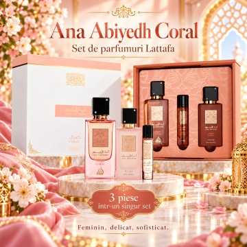 Parfum Arăbesc Gift Set Ana Abiyedh Coral 60Ml + 12 Ml Hairmist - Img 6