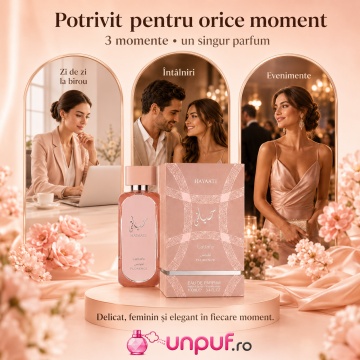 Parfum Arăbesc Hayaati Florence Lattafa 100 ml, Apă de Parfum Damă, Aromă Floral Fructat Gurmandă cu Citrice, Flori Dulci, Fructe de Pădure, Note Florale, Ambră, Mosc și Vanilie - Img 6