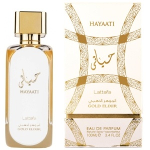 Parfum Arăbesc Hayaati Gold Elixir Lattafa 100 ml, Apă de Parfum Unisex, Aromă Oriental Vanilată cu Anason, Lemn de Santal, Ylang-Ylang, Cedru, Note Pudrate, Ambră și Vanilie - Img 11