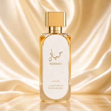 Parfum Arăbesc Hayaati Gold Elixir Lattafa 100 ml, Apă de Parfum Unisex, Aromă Oriental Vanilată cu Anason, Lemn de Santal, Ylang-Ylang, Cedru, Note Pudrate, Ambră și Vanilie - Img 2