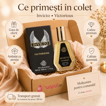 Parfum Arăbesc Invicto Victorious Fragrance World 50 ml, Apă de Parfum Bărbat, Aromă Aromatic Acvatică Proaspătă cu Grapefruit, Acord Marin, Mandarină, Dafin, Iasomie, Ambergris, Patchouli, Lemn de Guaiac și Mușchi - Img 4