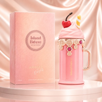 Parfum Arăbesc Island Breeze Armaf 100 ml, Apă de Parfum Damă, Aromă Acvatic Tropical Proaspătă, Ananas, Bergamotă, Cocos, Flori Acvatice, Iasomie, Mosc Alb și Vanilie, Inspirată de Eden Sparkling Lychee