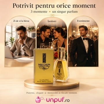 Parfum Arăbesc La Uno Million Fragrance World 50 ml, Apă de Parfum Bărbat, Aromă Lemnos Condimentată Ambrată cu Grapefruit, Mandarină Roșie, Mentă, Condimente, Scorțișoară, Trandafir, Patchouli, Ambră, Note Lemnoase și Piele - Img 6