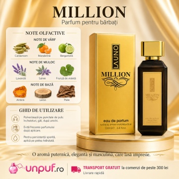 Parfum Arăbesc La Uno Million Le Parfum Fragrance World 100 ml, Apă de Parfum Bărbați, Aromă Pielărie Condimentată, Inspirat 1 Million Parfum Rabanne - Img 9