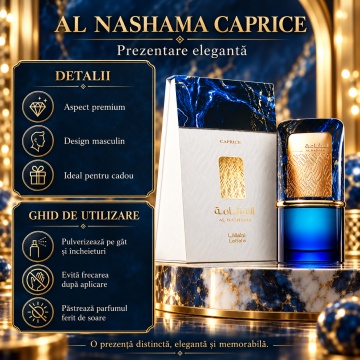Parfum Arăbesc Lattafa Al Nashama Caprice 100 ml, Apă de Parfum Bărbat, Aromă Orientală Citric Condimentată - Img 9