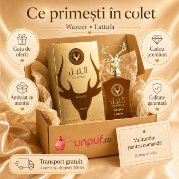 Parfum Arăbesc Lattafa Al Noble Wazeer 100 ml, Apă de Parfum Unisex, Aromă Lemnos Aromatică cu Bergamotă, Ienupăr, Mentă, Portocală, Ciocolată, Zmeură, Caramel, Iris, Pară, Ambră, Cedru, Santal, Mosc, Vanilie și Vetiver - Img 4