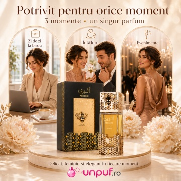 Parfum Arăbesc Lattafa Atheeri 100 ml, Apă de Parfum Damă, Aromă Florală Vanilată cu Orhidee, Iasomie și Floarea Pasiunii - Img 6