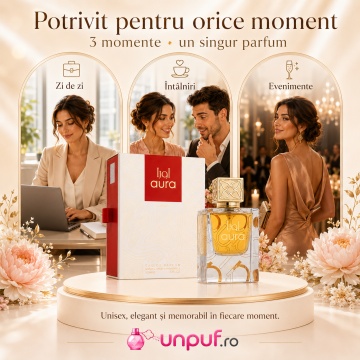 Parfum Arăbesc Lattafa Aura 100 ml, Apă de Parfum Unisex, Aromă Lemnoasă, Ambrată și Elegantă - Img 6