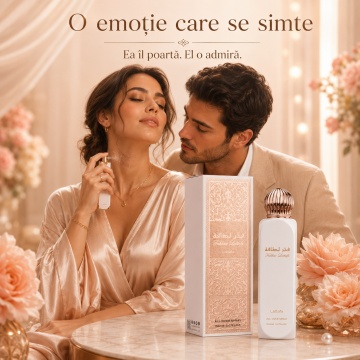 Parfum Arăbesc Lattafa Fakhar Women All Over Spray 150 ml, Spray Parfumat Damă, Aromă Florală cu Bergamotă, Crin, Rodie și Vanilie - Img 5