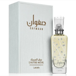 Parfum Arăbesc Lattafa Safwaan L’Autre Musk 100 ml, Apă de Parfum Unisex, Aromă Curată Pudrată cu Mosc, Vanilie, Ambră, Oud și Note Lemnoase - Img 11