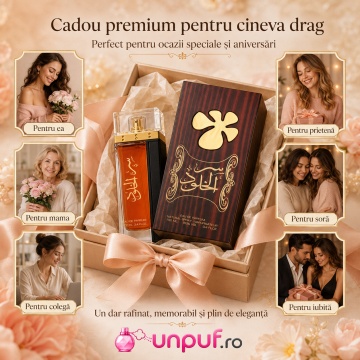 Parfum Arăbesc Lattafa Ser Al Khulood Brown EDP 100 ml Damă, Inspirat Mon Paris, Aromă Floral Aromată cu Căpșuni, Zahăr, Iasomie, Tuberoză, Ambră, Mosc și Vanilie - Img 7