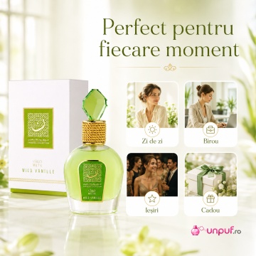 Parfum Arăbesc Lattafa Thameen Wild Vanille EDP 100 ml Unisex, Aromă Mosc Vanilat cu Note Verzi, Lămâie, Ambră, Vanilie și Mosc Alb - Img 7