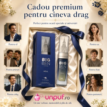 Parfum Arăbesc Le Chameau Big Ben London Azul EDP 85 ml Unisex, Aromă Aromatic Orientală cu Citrice, Condimente, Lavandă, Flori Albe, Cedru, Ambră și Mosc - Img 7