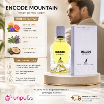 Parfum Arăbesc Maison Alhambra Encode Mountain 100 ml, Apă de Parfum Bărbați, Inspirat Explorer Platinum, Aromă Oriental Lemnoasă Fresh cu Bergamotă, Condimente, Fructe Ușoare, Iasomie, Note Lemnoase, Trandafir, Cedru, Ambră, Mosc și Vanilie - Img 9