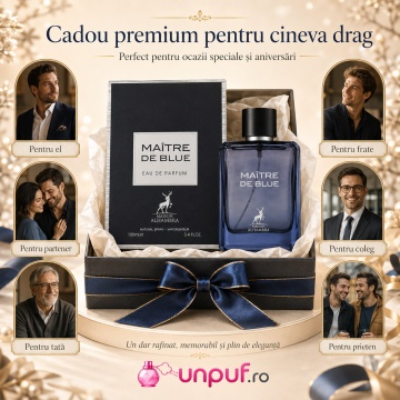 Parfum Arăbesc Maitre De Blue Maison Alhambra EDP 100 ml Bărbați, Inspirat Bleu De Chanel, Aromă Lemnos Aromatică cu Grepfrut, Lămâie, Mentă, Piper Roz, Ghimbir, Iasomie, Nucșoară, Paciuli, Cedru, Tămâie, Vetiver și Mosc - Img 7