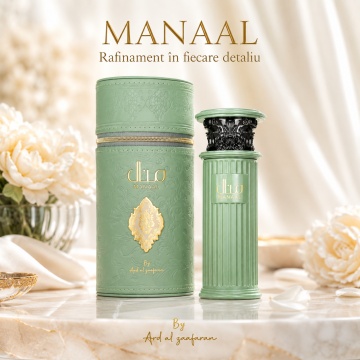 Parfum Arăbesc Manaal Ard Al Zaafaran 100 ml, Apă de Parfum Unisex Damă și Bărbat, Aromă Aromatică Lemnoasă cu Grapefruit, Bergamotă, Piper, Lavandă, Note Acvatice, Ambră, Cedru, Mosc și Vetiver - Img 5