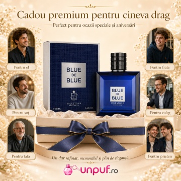 Parfum Arăbesc Milestone Blue De Blue EDP 100 ml Bărbat, Inspirat Bleu de Chanel, Aromă Acvatic Proaspătă cu Note Marine, Bergamotă, Grepfrut, Lavandă, Salvie, Ambroxan, Cedru și Mosc - Img 7