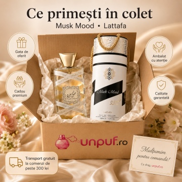 Parfum Arăbesc Mood Musk Lattafa 100 ml, Apă de Parfum Unisex, Damă și Bărbat, Aromă Oriental Florală cu Mosc Alb, Note Florale, Vanilie, Iasomie, Lemn de Santal, Ambră și Mosc - Img 4