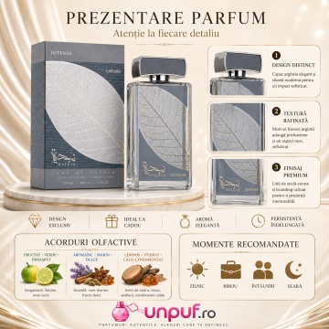 Parfum Arăbesc Najdia Intense Lattafa EDP 100 ml Bărbat, Inspirat Le Beau Paradise Garden, Aromă Lemnos Aromatică cu Ananas, Măr, Mentă, Ghimbir, Note Marine, Lavandă, Mușcată, Paciuli, Santal, Tonka și Mosc - Img 7