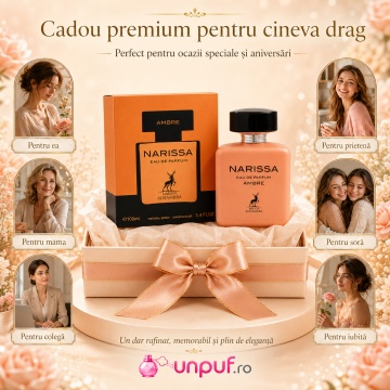 Parfum Arăbesc Narissa Ambre Maison Alhambra EDP 100 ml Damă, Inspirat Narciso Ambrée, Aromă Oriental Florală cu Flori Albe, Ylang-Ylang, Ambră, Mosc, Cashmeran, Cedru și Vanilie - Img 7