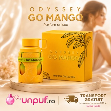 Parfum Arăbesc Odyssey Go Mango Men Armaf 100 ml, Apă de Parfum Unisex, Damă și Bărbat, Aromă Fructat Florală Tropicală, Inspirat God Of Fire - Img 10