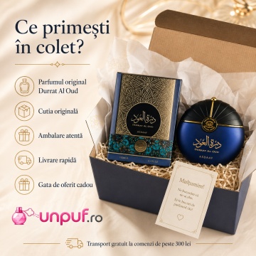 Parfum Arăbesc Original Lattafa Durrat Al Oud EDP 100 ml Unisex, Inspirat Hypnotic Poison, Aromă Lemnos Aromatică cu Lavandă, Portocală, Cardamom, Pralină, Ambră și Note Lemnoase - Img 4