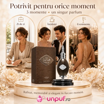 Parfum Arăbesc Original Unisex Hala Lattafa Pride 100 ml, Apă de Parfum, Inspirat de Bentley for Men Absolute, Aromă Lemnos Florală cu Mosc, Coacăză Neagră, Pară, Tuberoză, Iasomie, Lemn de Santal și Cașmiran - Img 6