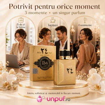 Parfum Arăbesc Oud 24 Hours Majestic Gold Ard Al Zaafaran 100 ml, Apă de Parfum Unisex Damă și Bărbat, Aromă Oriental Oud Lemnoasă Inspirată de Black Orchid - Img 6