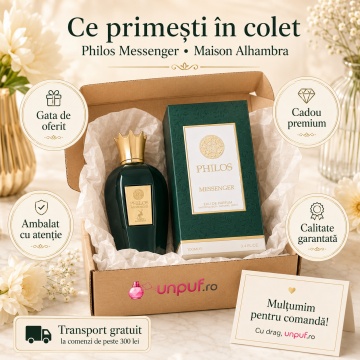 Parfum Arăbesc Philos Messenger Maison Alhambra EDP 100 ml Unisex, Inspirat Vibrato Xerjoff, Aromă Florală cu Bergamotă, Ghimbir, Grepfrut, Magnolie, Iasomie, Iris, Ambră, Cedru, Mosc și Paciuli - Img 4