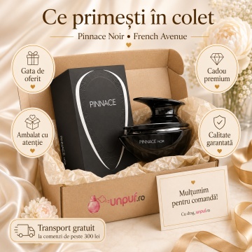 Parfum Arăbesc Pinnace Noir French Avenue 100 ml, Apă de Parfum Unisex, Damă și Bărbat, Inspirat Bottled Intense Boss, Aromă Lemnoasă Condimentată și Aromatic Orientală cu Citrice, Măr, Scorțișoară, Acorduri Aromatice, Flori Albe, Vanilie, Lemn, Accente P - Img 4