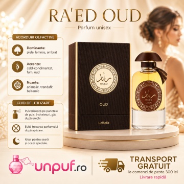 Parfum Arăbesc Ra'Ed Oud Lattafa EDP 100 ml Bărbat, Inspirat La Yuqawam Homme, Aromă Oriental Lemnoasă cu Oud, Note Picante, Cedru, Lemn de Guaiac, Note Dulci, Note Florale, Fum și Pielărie - Img 9